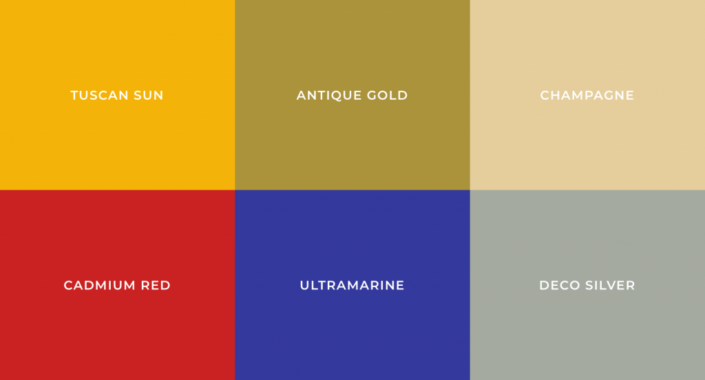 Most popular colors through the decades 1920s 2020s