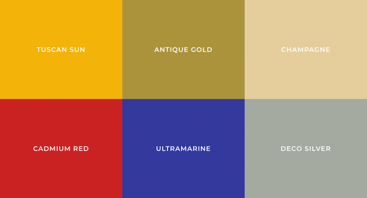 Most popular colors through the decades 1920s 2020s