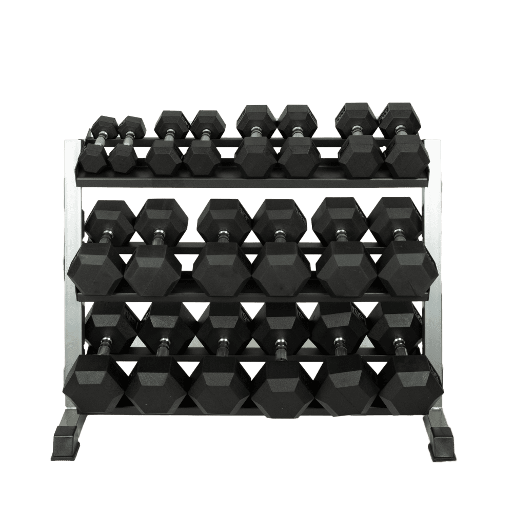 Rubber Hex Dumbbell with Ergo Grip Juke Gyms