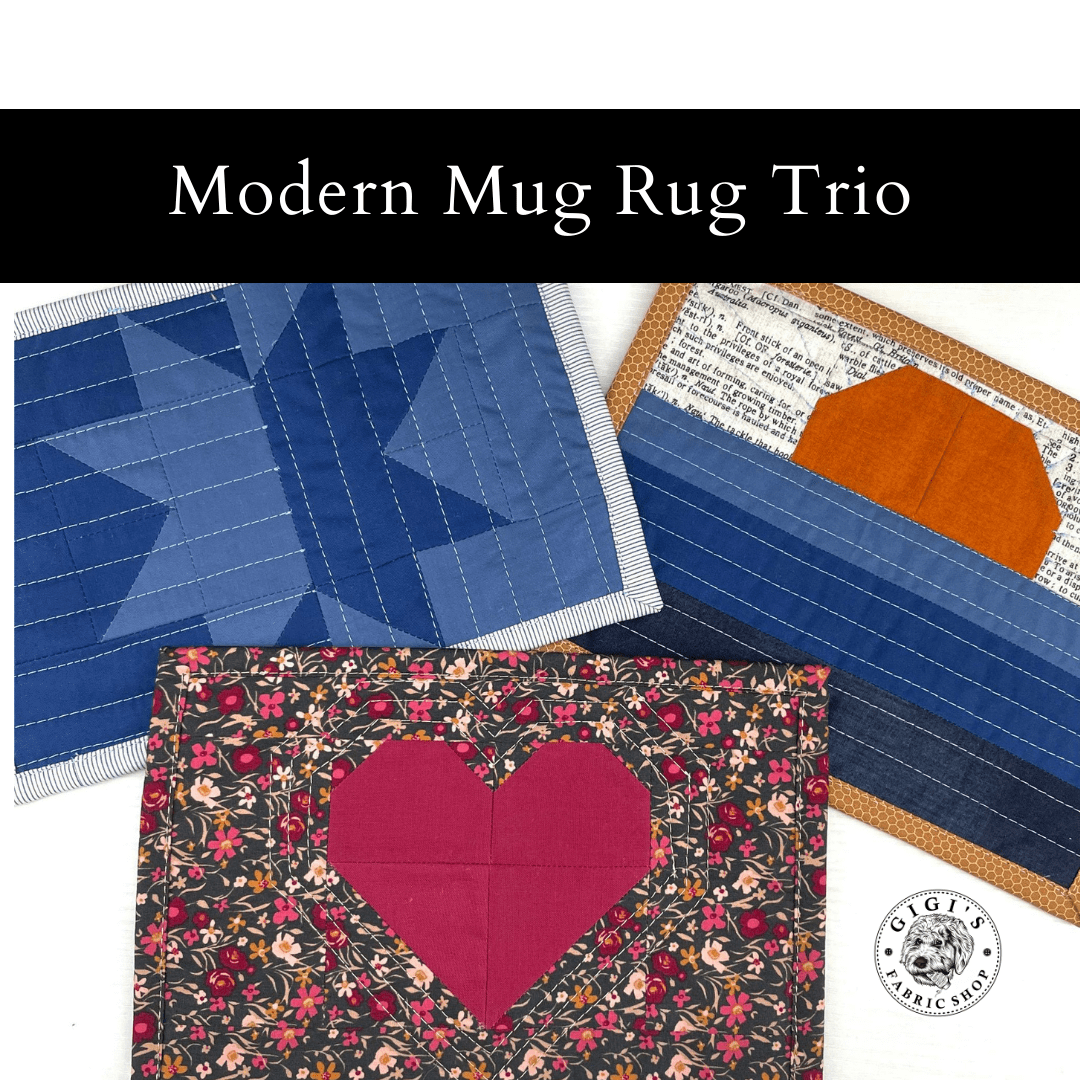 Modern Mug Rug Trio PDF Pattern Juki Junkies