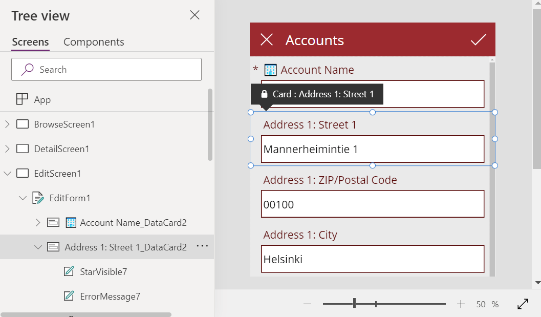 Account address capture & mapping with Power Apps Jukka Niiranen blog