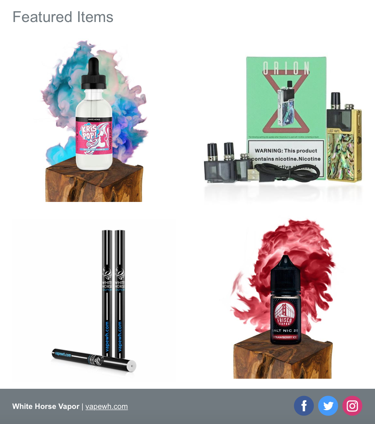 White Horse Vapor Julianna Sansevero