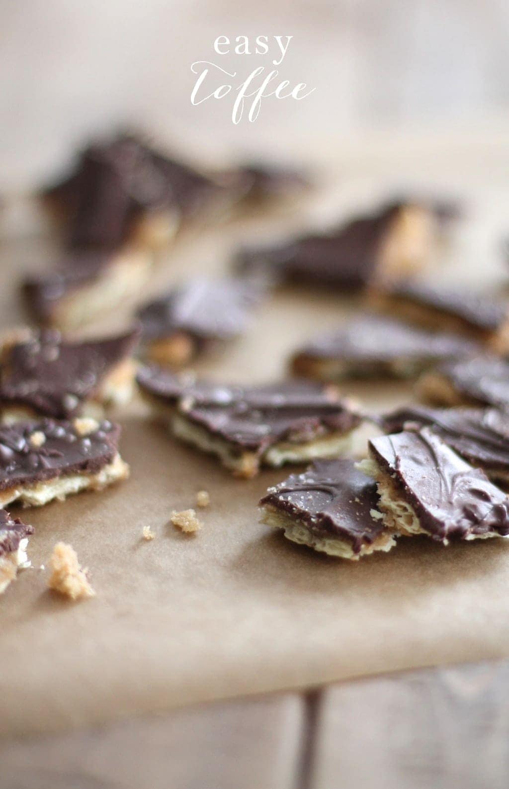 Easy Toffee Recipe made with Crackers