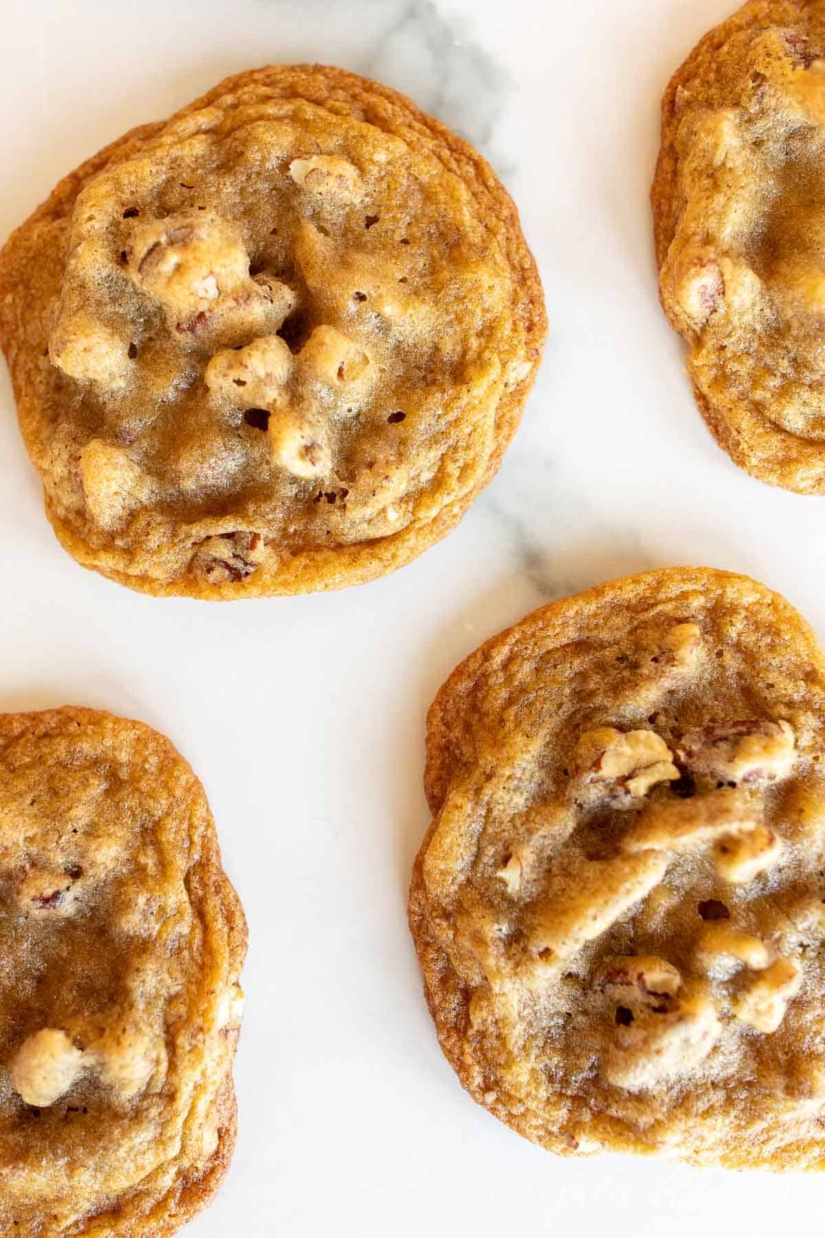 Pecan Pie Cookies (Thin, Chewy, Pecan Pie Cookie Recipe) Julie Blanner