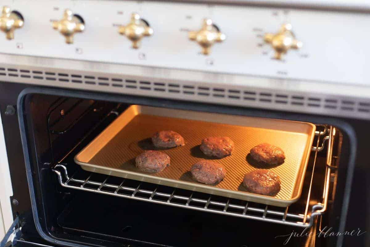 How to Make Burgers in the Oven Julie Blanner