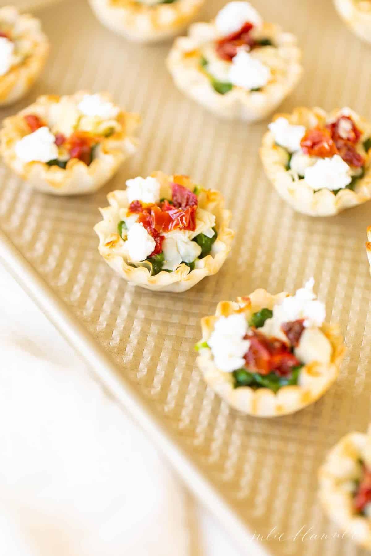 Spinach Dip Bites Easy Spinach Artichoke Phyllo Cup Appetizer