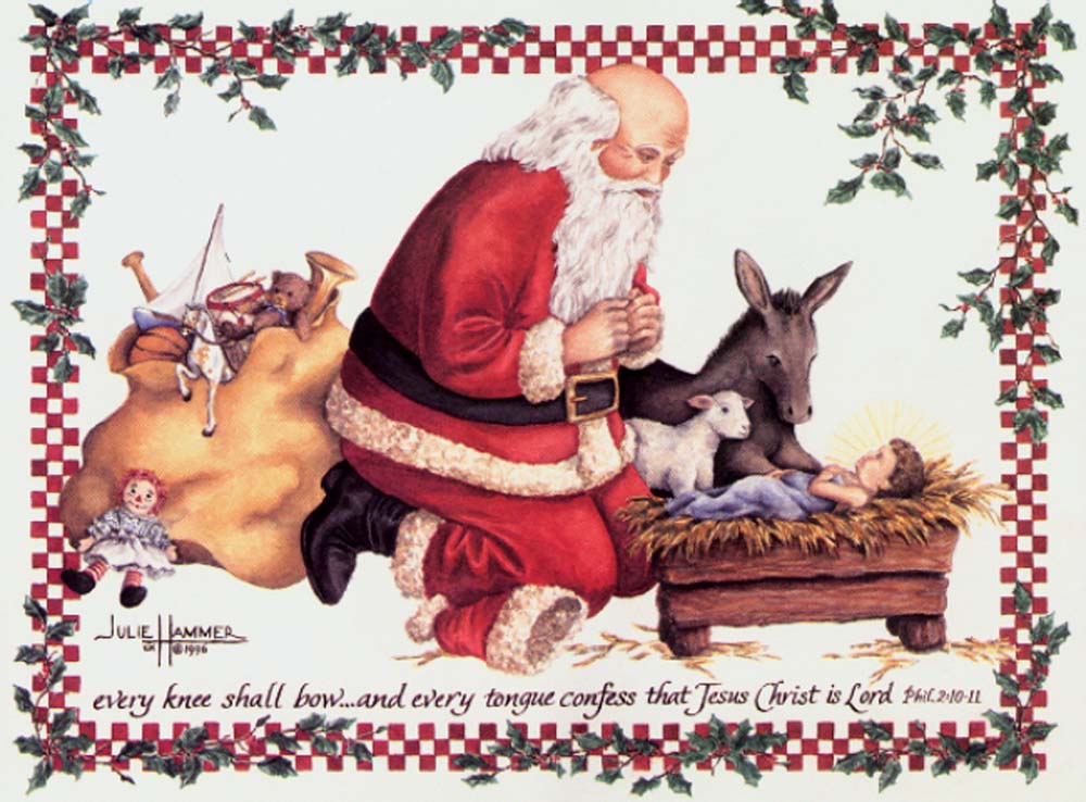 Santa with Baby Jesus Julie Hammer