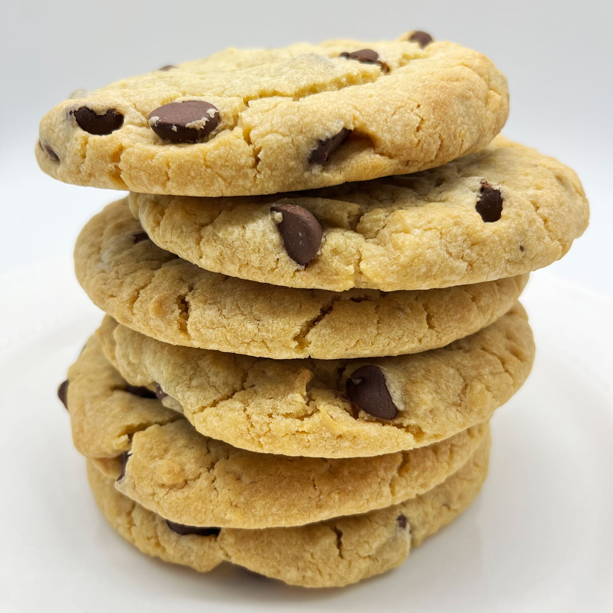 Dozen Chocolate Chip Cookies in a Purple Box Julie's Chewies