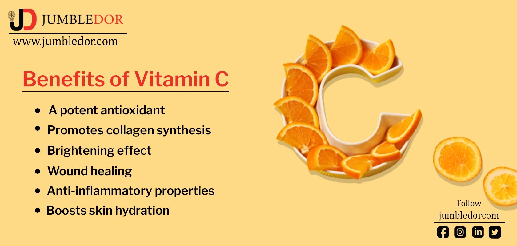 Benefits of Vitamin C and its role in skin health Jumbledor