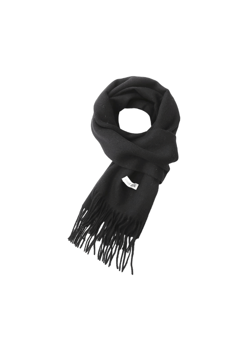 Wool Scarf in Black Jumirr