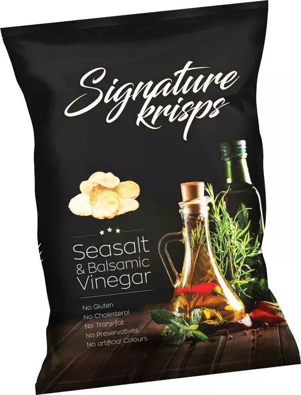 شرائح بطاطس مطبوخة بنكهة ملح البحر وخل البلسمك جملة Seasalt