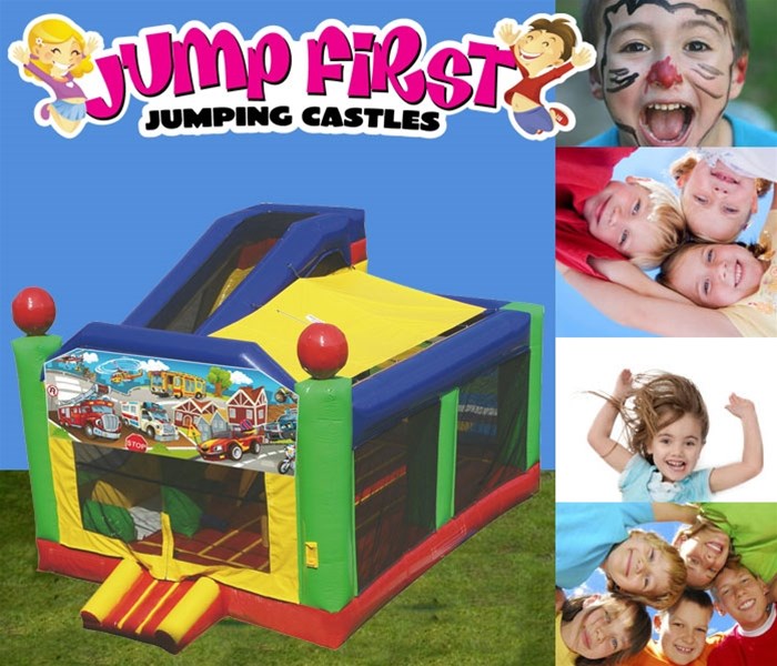 Mega Slide Rescue Heroes Jumping Castle Jump First Jumping Castles
