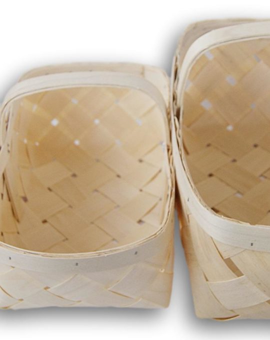 Quart Square Vented Wooden Berry Baskets Set of 20