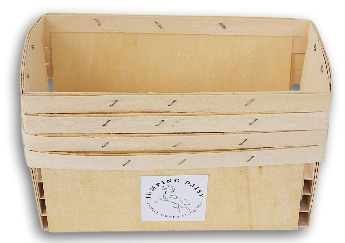 Wooden Craft Baskets (3.5 X 5 X 9 Inches) 4 Count