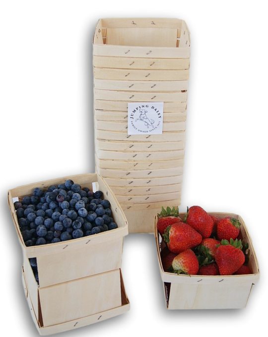 Sturdy Wood Woven Produce Basket Set of 3 Garden, Farm, Fruit