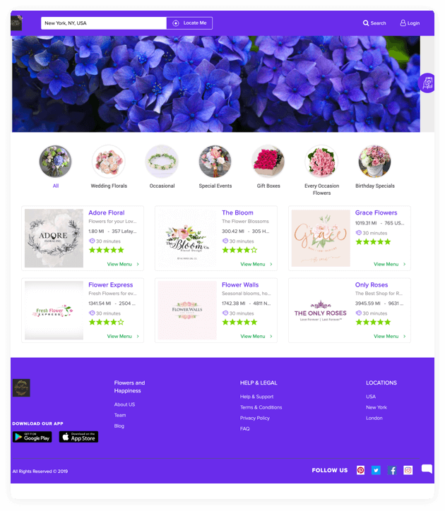 Flower Delivery App Services and Management Yelo Jungleworks