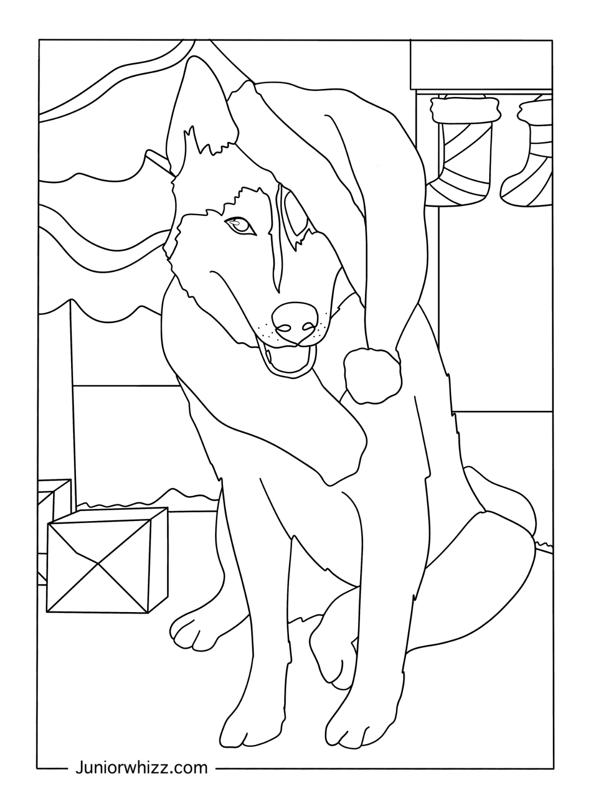 Husky Coloring Pages With Book (14 Printable PDFs)