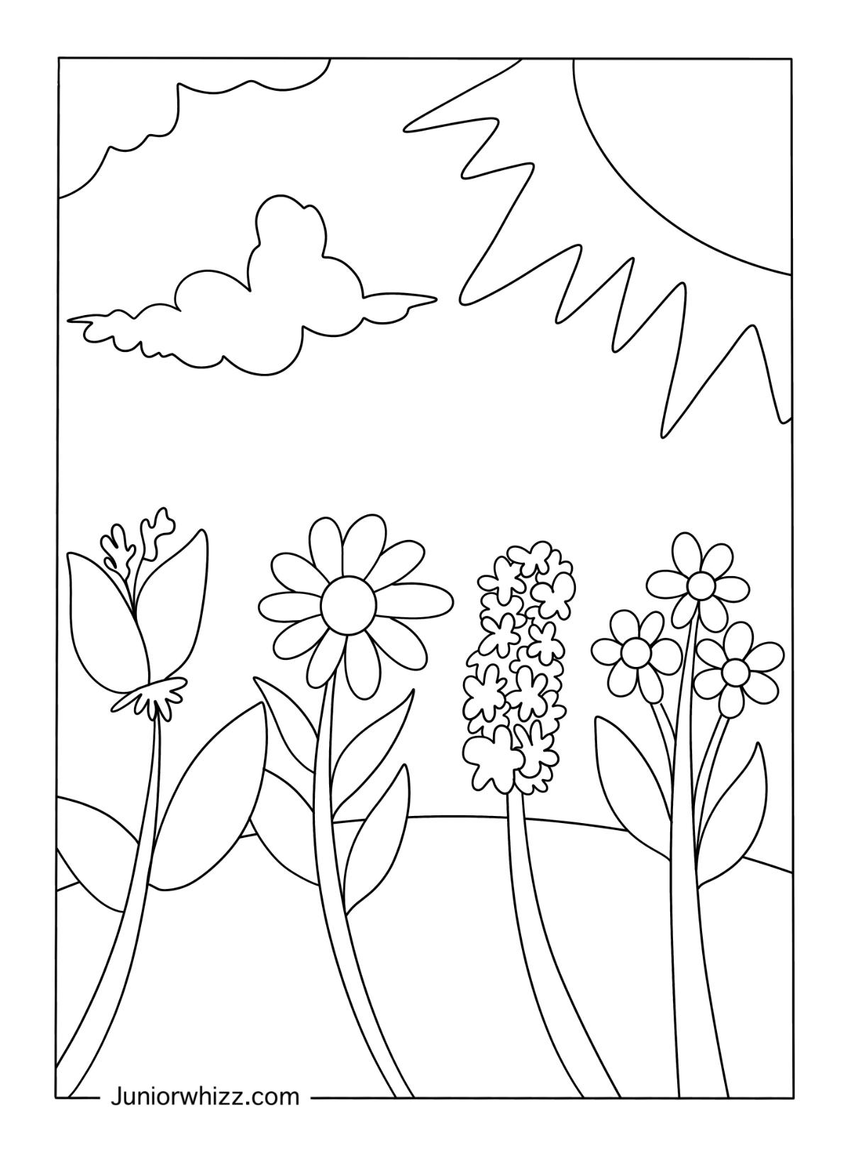 Spring Flowers Coloring Pages (14 Printable PDFs)