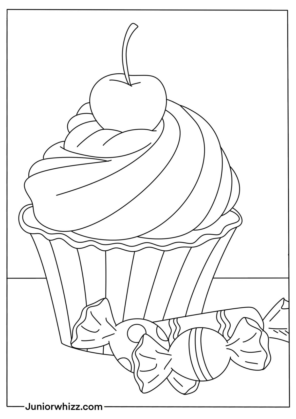 Cupcake Coloring Pages with Book (Printable PDFs 2022)