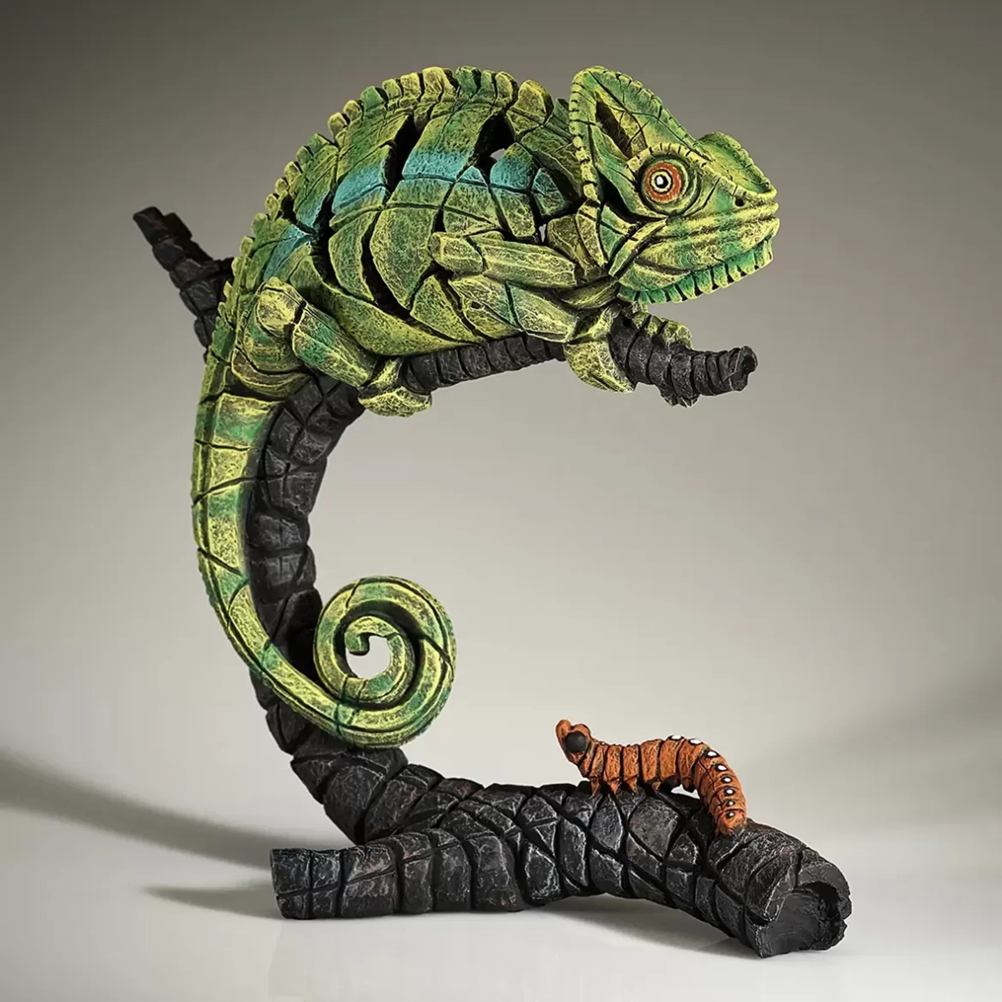 Edge Sculpture Green Chameleon Figure Juniper Aberdeen