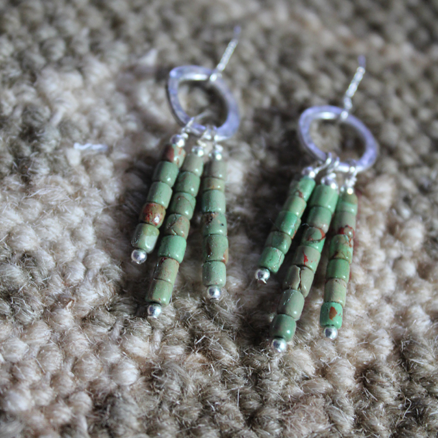 Reed Earrings Juniper Silver