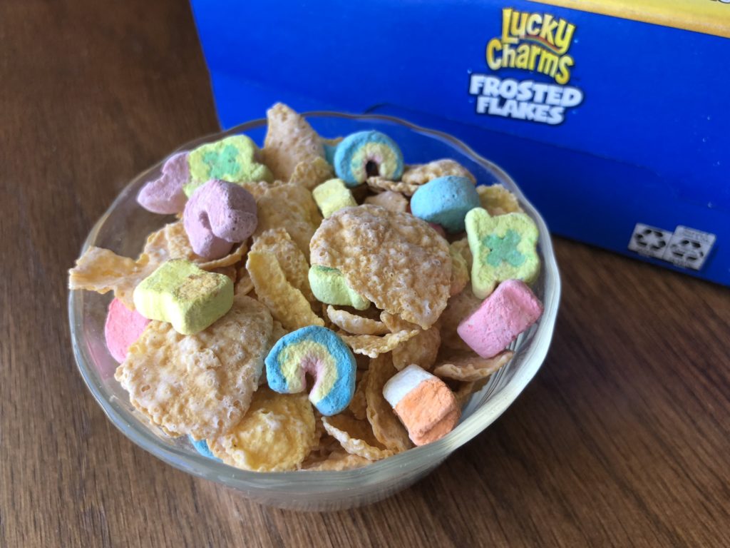 REVIEW General Mills Lucky Charms Frosted Flakes Junk Banter