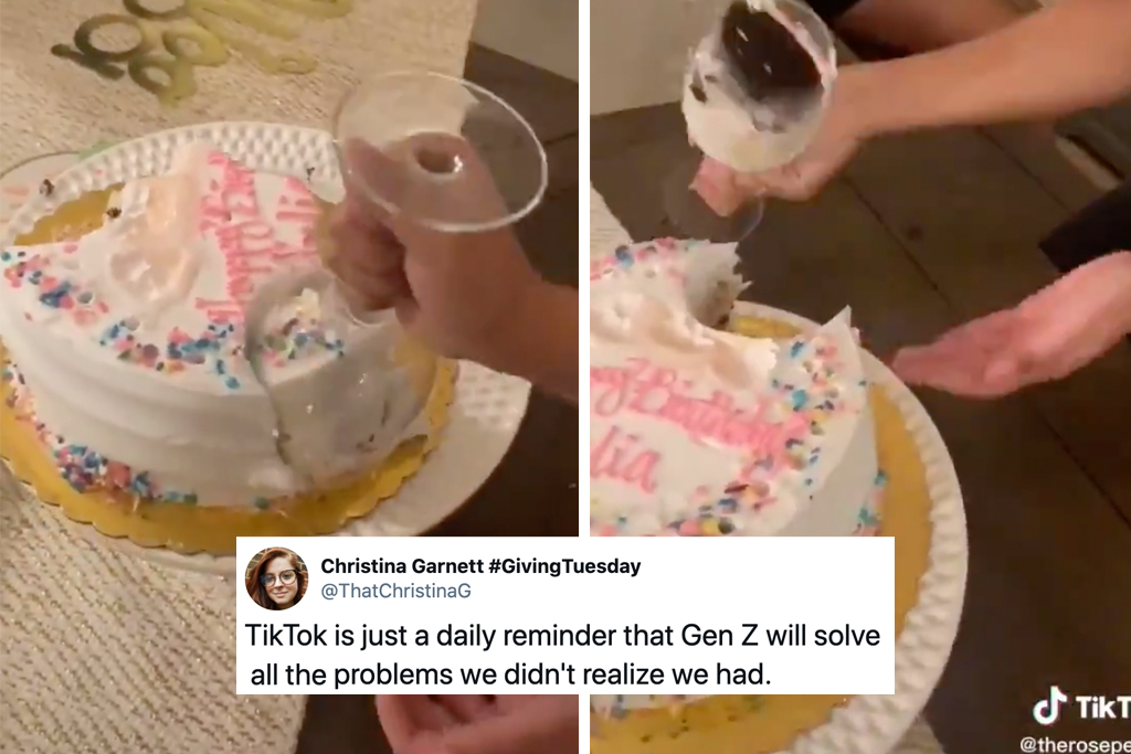 The Viral TikTok Wine Glass CakeCutting Hack Is Actually Pure Genius