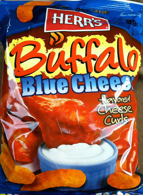 Herr’s Buffalo Blue Cheese Flavored Cheese Curls Junk Food Guy Your