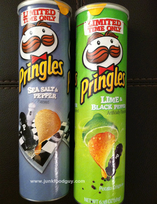 Review Limited Time Only Sea Salt & Pepper Pringles and Lime & Black