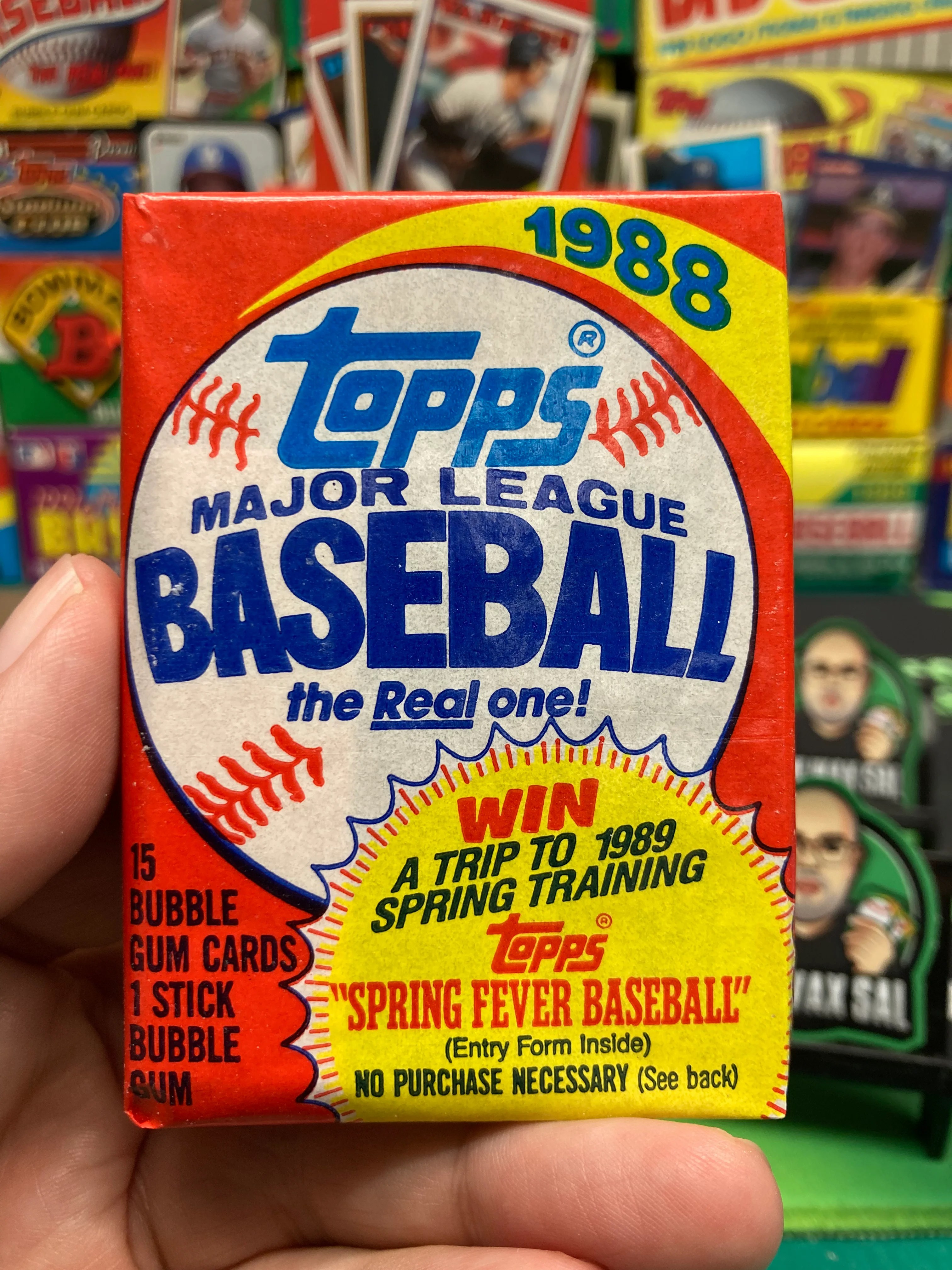 1988 Topps Baseball Pack Junk Wax Sal