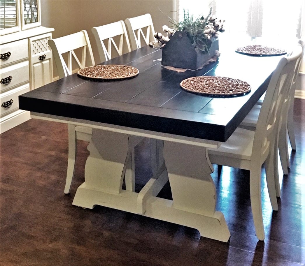 Custom Farm Table Tressel Legs Junque In The Trunk Waco, Texas