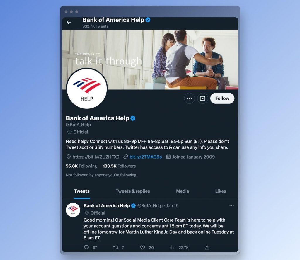 Bank of America’s Social Media Customer Service Performance Juphy