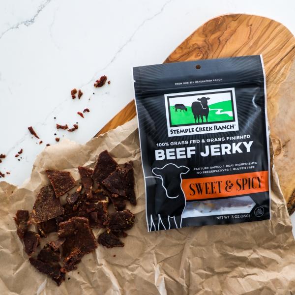 Beef Jerky, Sweet & Spicy, Stemple Creek Ranch Jupiter Foods