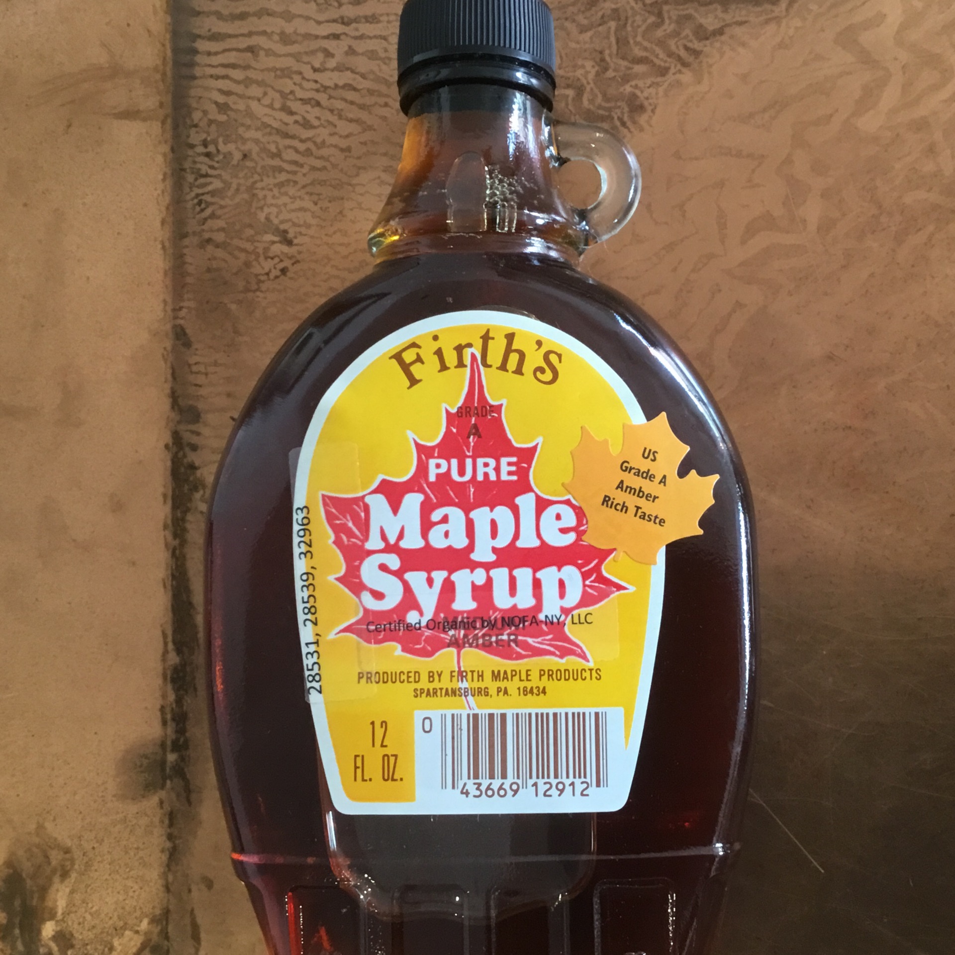 Syrup, Maple By Firth, 12 oz glass Jupiter Foods