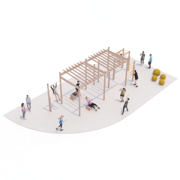 Outdoor Gym with Shelter (F2) Jupiter Play and Leisure