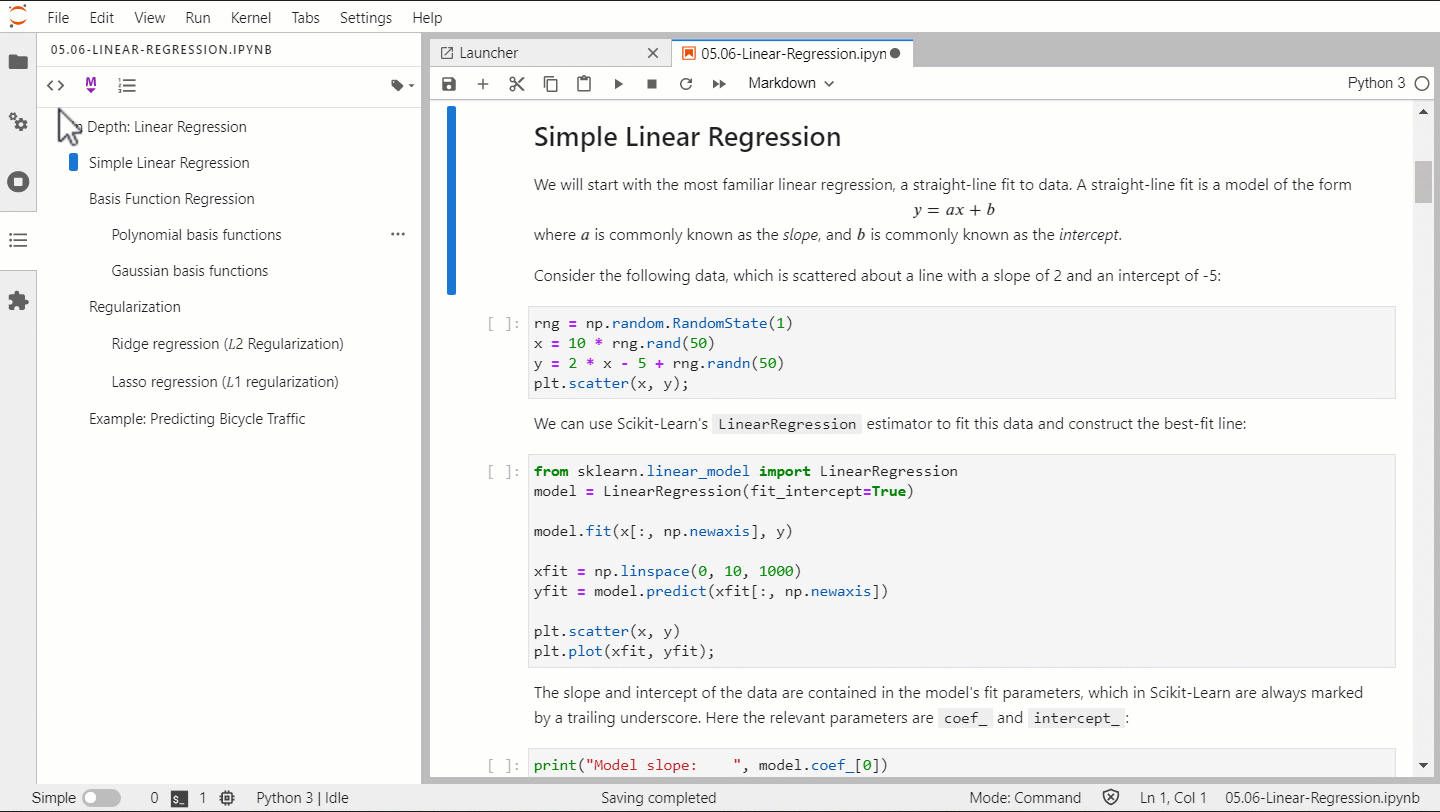 Table Of Contents — JupyterLab 3.6.7 documentation