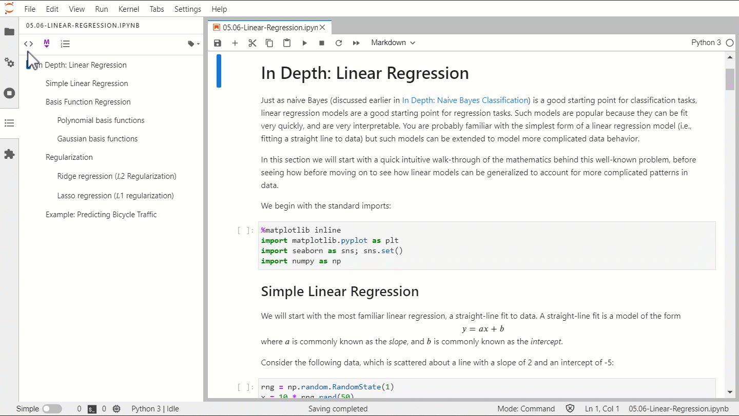 Table Of Contents — JupyterLab 3.6.7 documentation