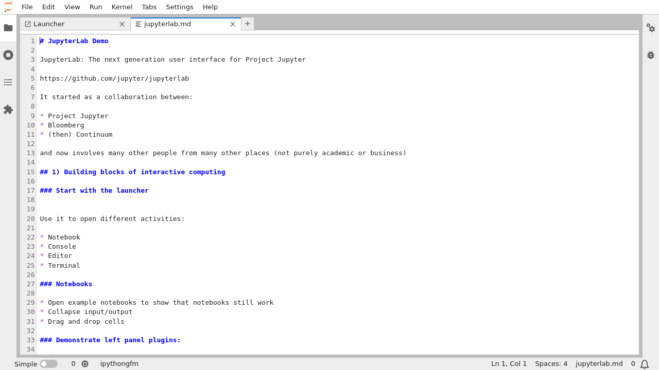 Text Editor — JupyterLab 4.3.0a2 documentation