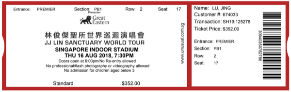 JJ Lin Concert & How Cat 1 Seat is like Just2me