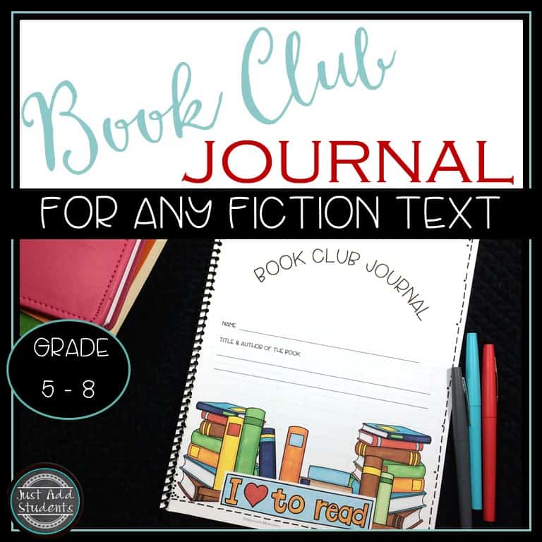 Book Club Journal Use with any Fiction Text Just Add Students