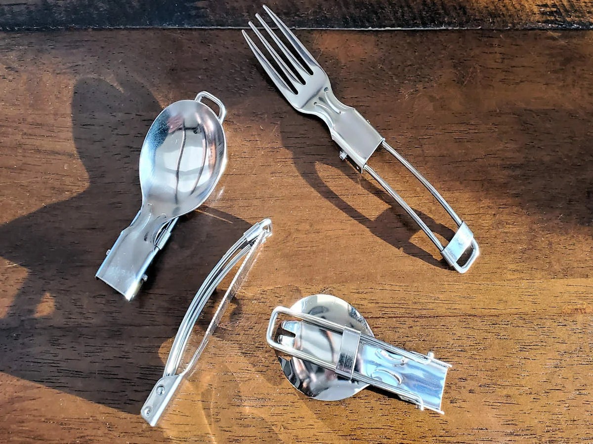 Foldable Stainless Steel Cutlery Travel Set Just A Small Change