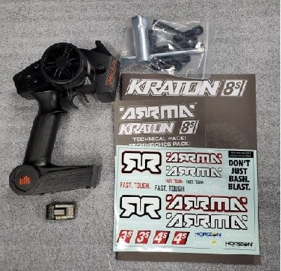 Arrma 8s Kraton Spektrum DX2E Radio, SR6100 Receiver, Manual, Toolkit