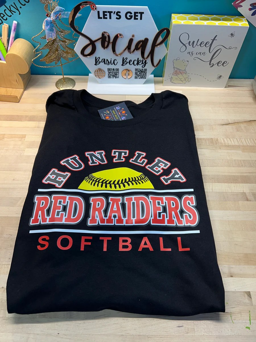 HUNTLEY RED RAIDERS SOFTBALL Basic Becky Tees & More