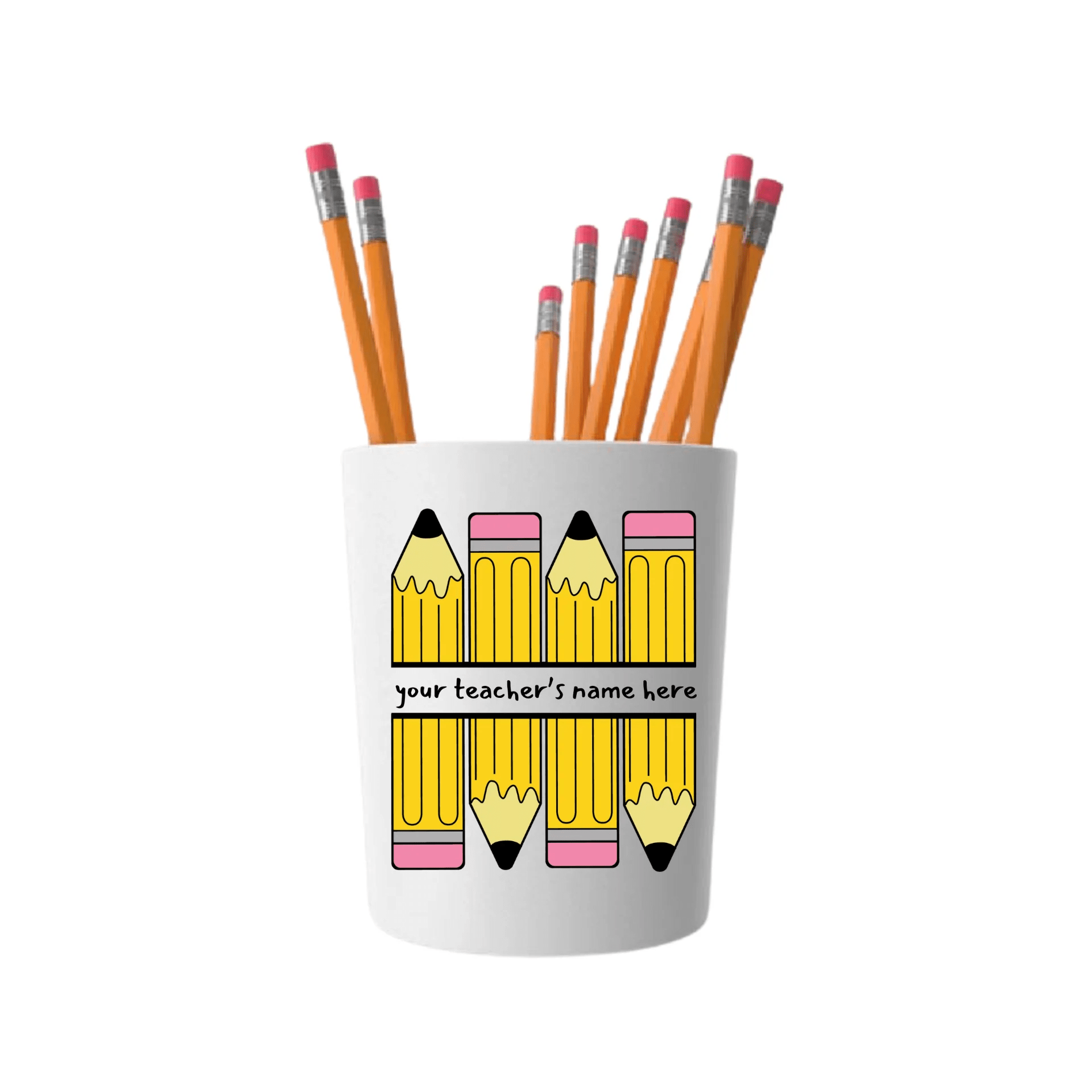 Split Pencil Monogram Pencil Holder Ceramic Pencil/Tool Holder Just