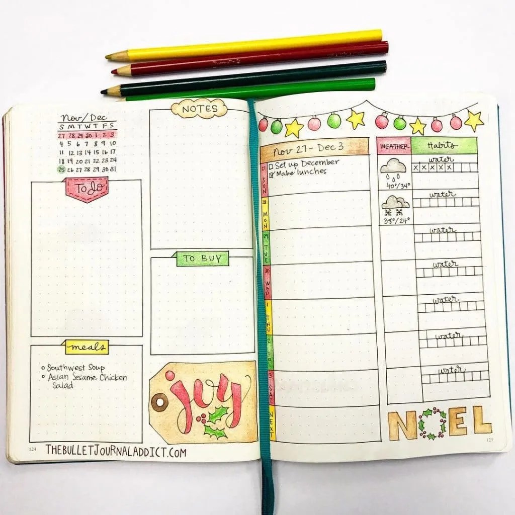 Merry Christmas Bullet Journal Ideas {Stress Free Planning for December} Merry Christmas Bullet Journal Ideas {Stress Free Planning for December}