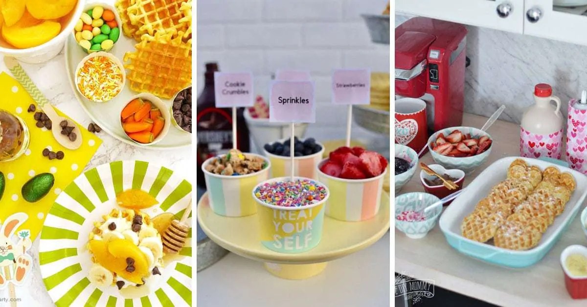 Waffle Station Ideas {For birthday brunches, baby showers and sleepovers!}