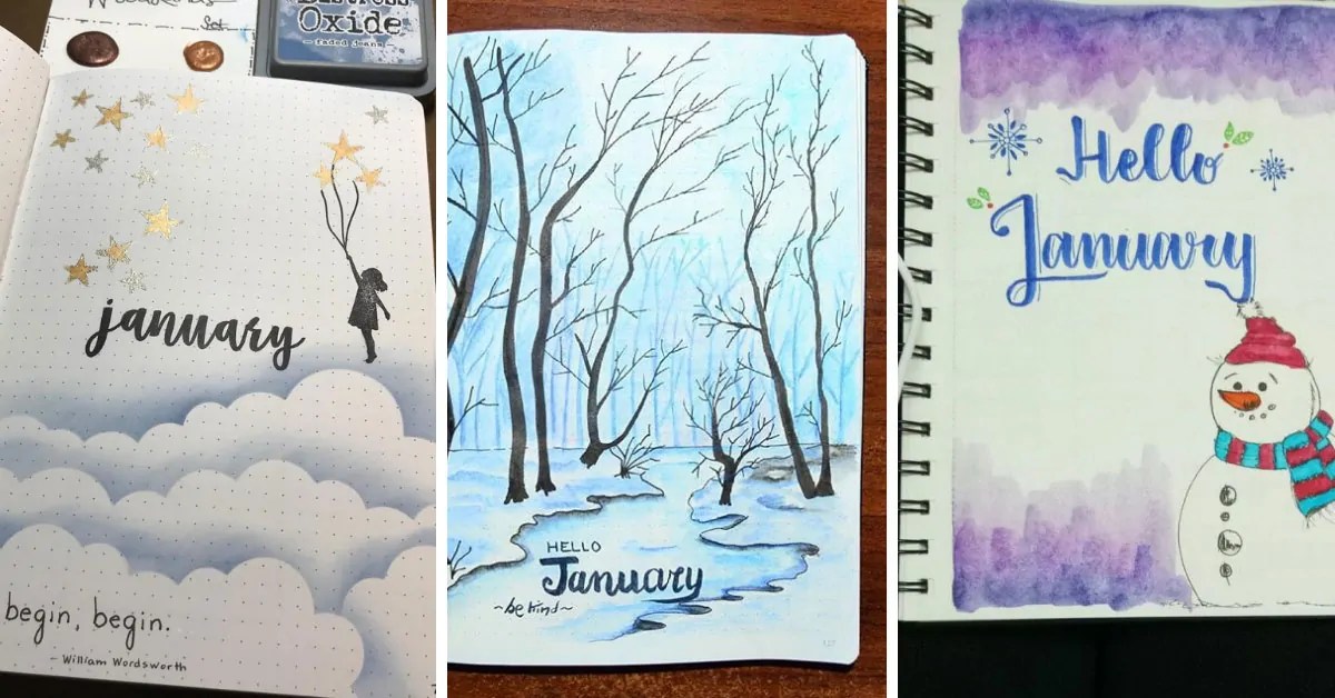 18 Cute January Bullet Journal Ideas to Inspire You