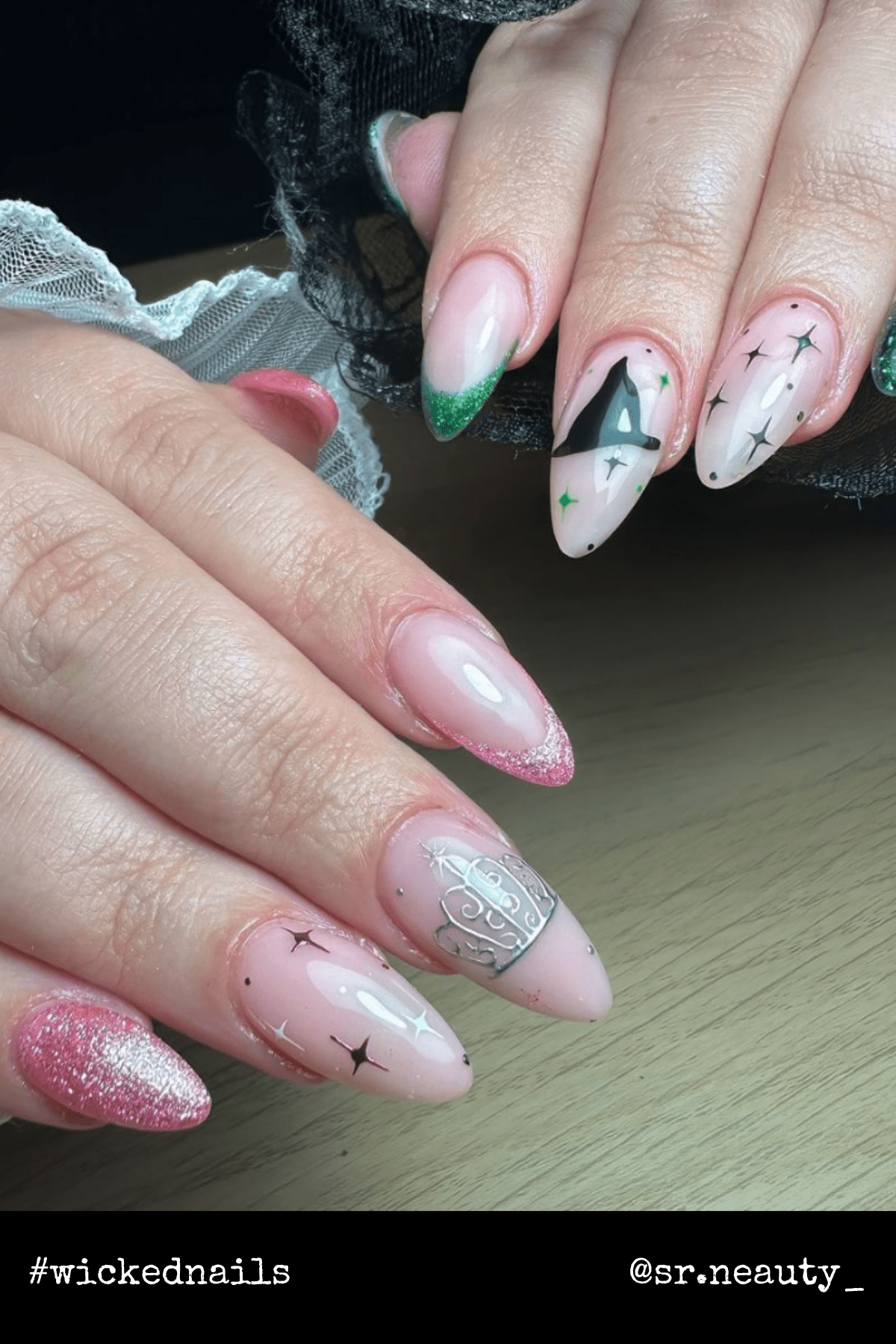 20 Spellbinding Wicked Nail Art Ideas Inspired by Glinda and Elphaba