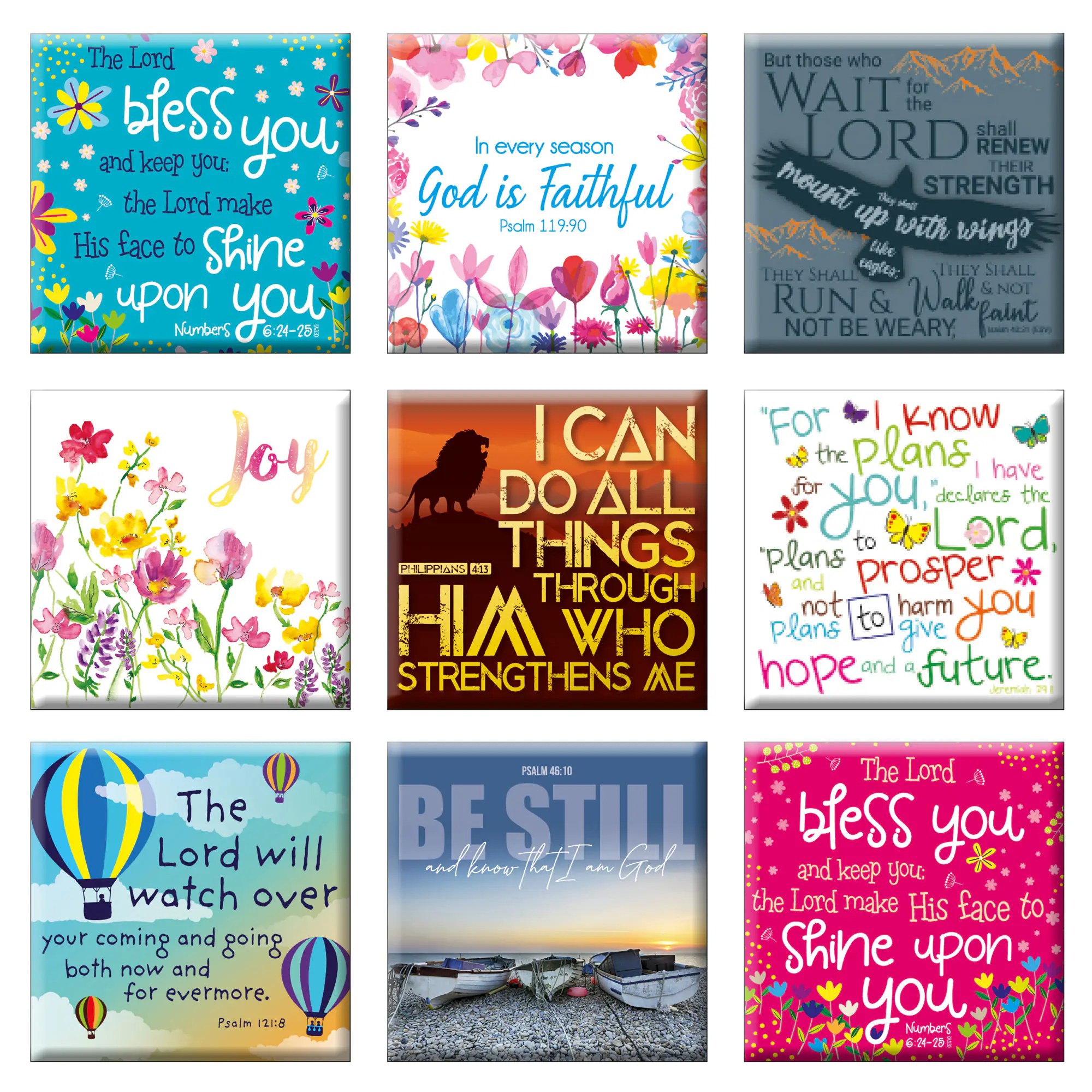 Variety pack of 9 Fridge (M108,143, 177183) Just Cards