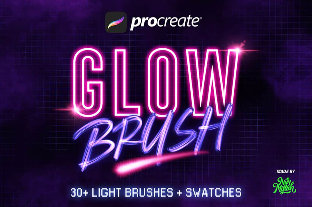 15+ Neon, Glow, Light, Glitter & Sparkle Procreate Brushes